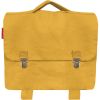 Cartable A4 maternelle jaune moutarde (personnalisable)  par Les Griottes