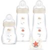 Coffret biberons verre Nature Lin (3 biberons + 1 sucette) - Reconditionné MAM Produit 1