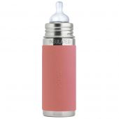 Biberon isotherme évolutif en inox Rose (260 ml)