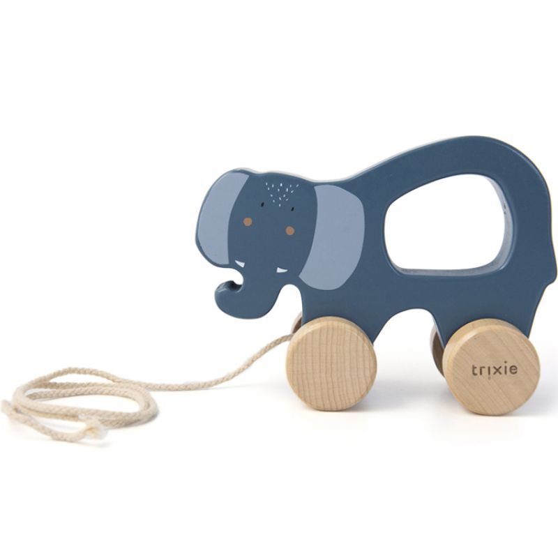 Jouet à tirer en bois Mrs. Elephant Trixie