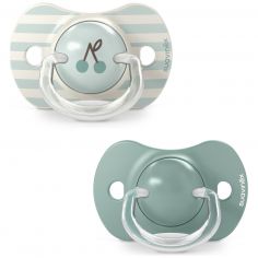 Lot de 2 sucettes symétriques SXPro Birdies Vert (18 mois et +) - Suavinex