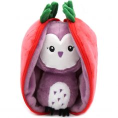 Peluche Les Flipetz Violet la chouette-fraise - Les Déglingos