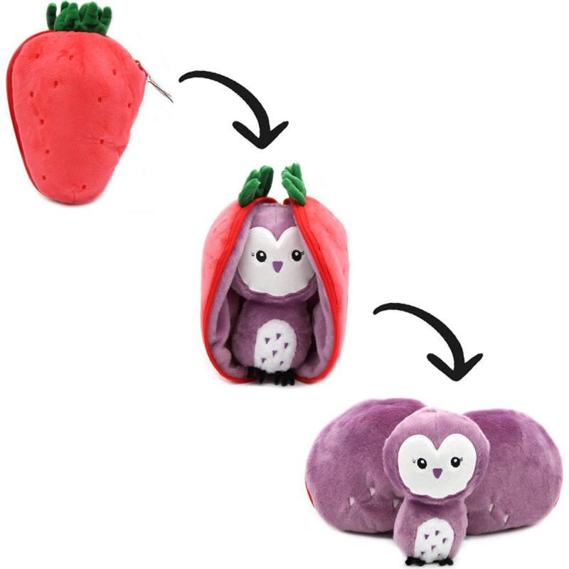 Peluche Les Flipetz Violet la chouette-fraise Les Déglingos Produit 7