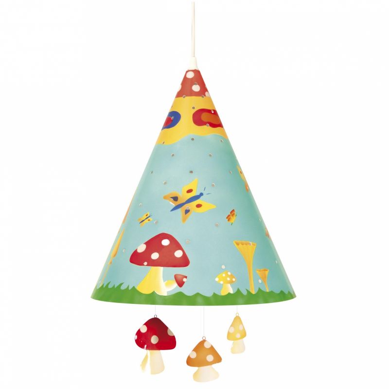 Suspension lumineuse garçon champignon bleu L'oiseau bateau