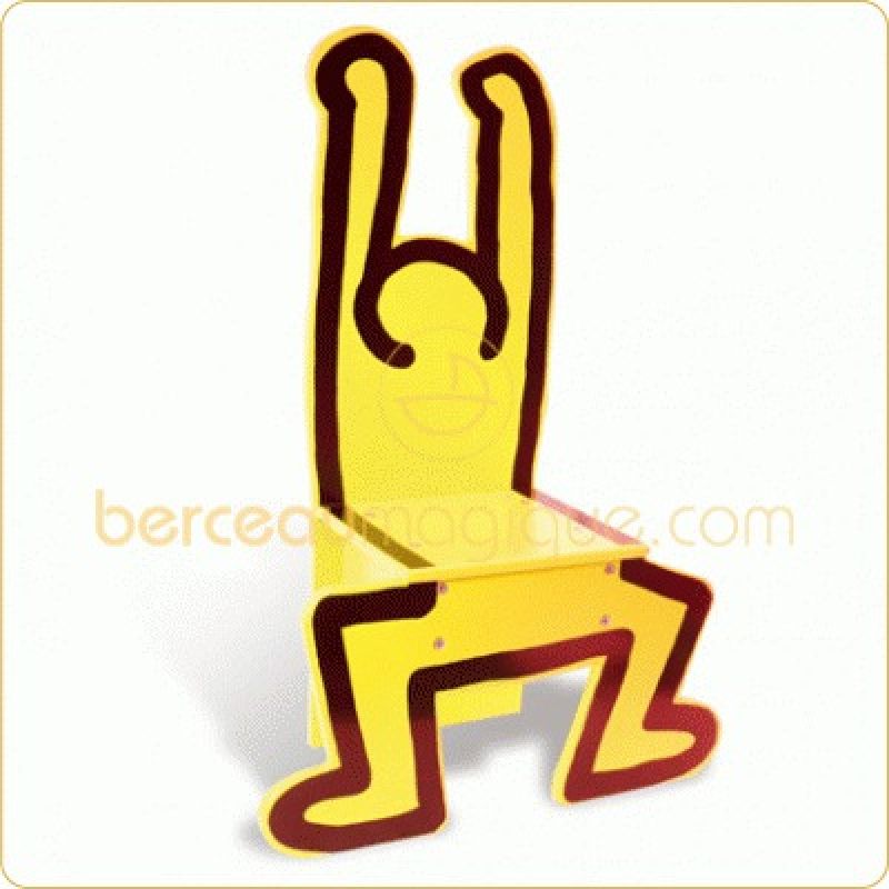 Chaise jaune Keith Haring Vilac