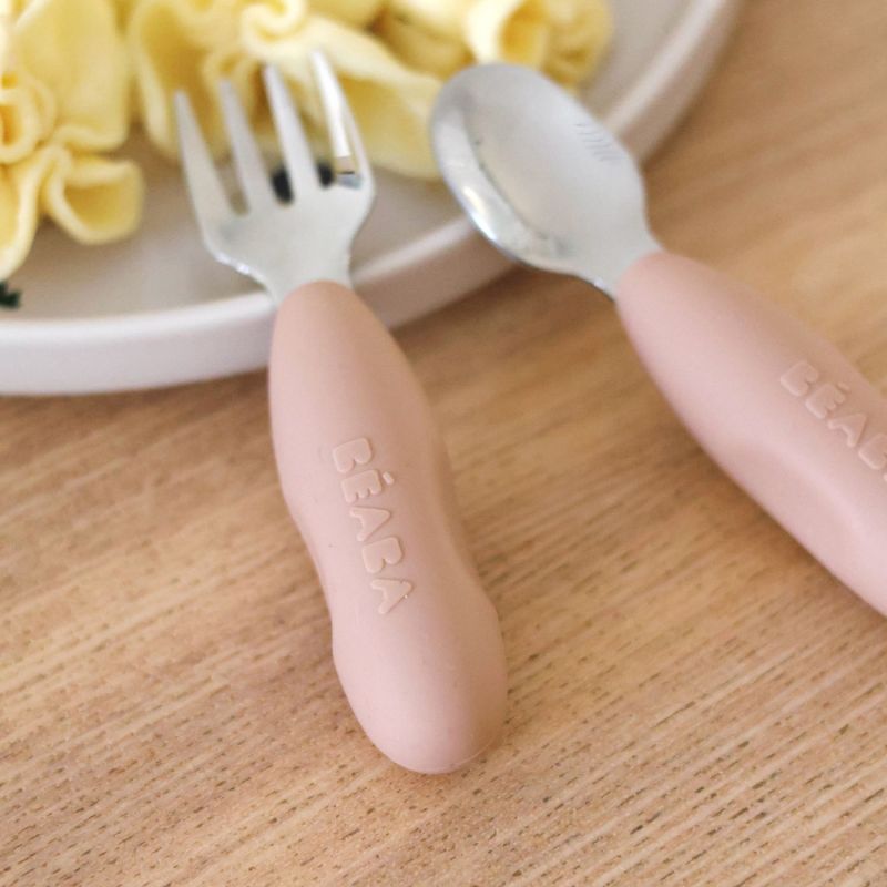 Lot de 2 précouverts inox Barbe à papa Béaba Ambiance 5