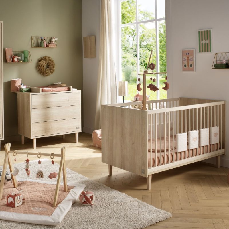 Pack lit évolutif, commode et plan à langer offert Paloma (70 x 140 cm) Sauthon mobilier Ambiance 7