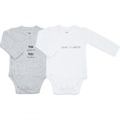 Lot de 2 bodies Mini Maxi (1 mois) - Trois Kilos Sept