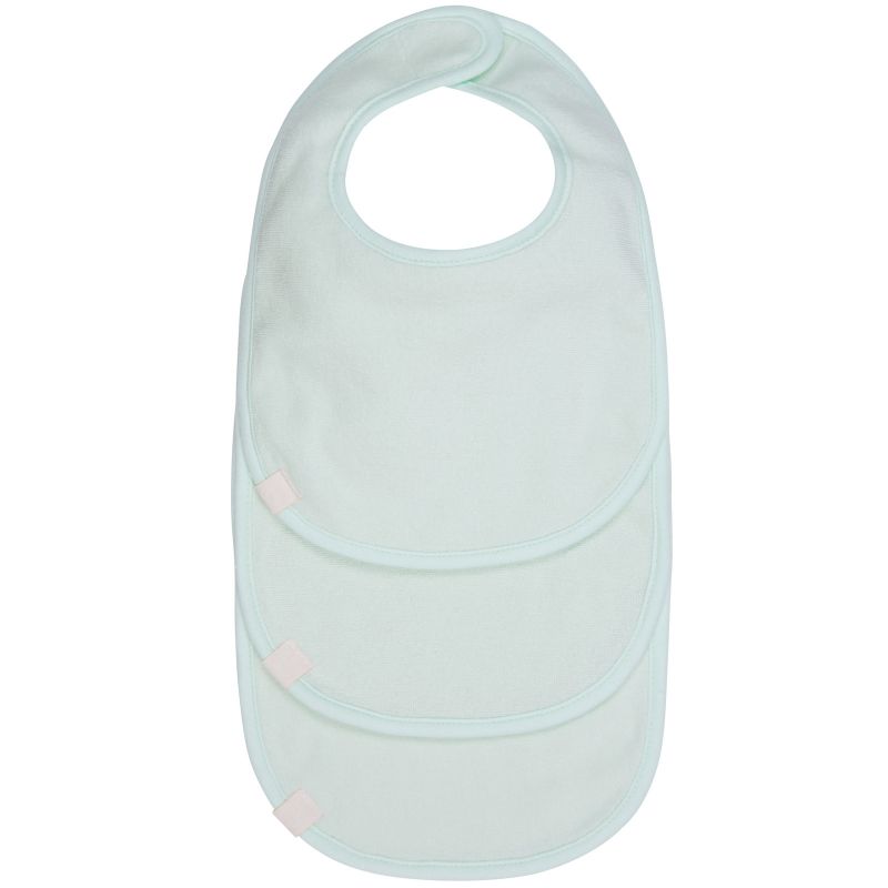 Lot de 3 bavoirs à velcro unis menthe Lässig
