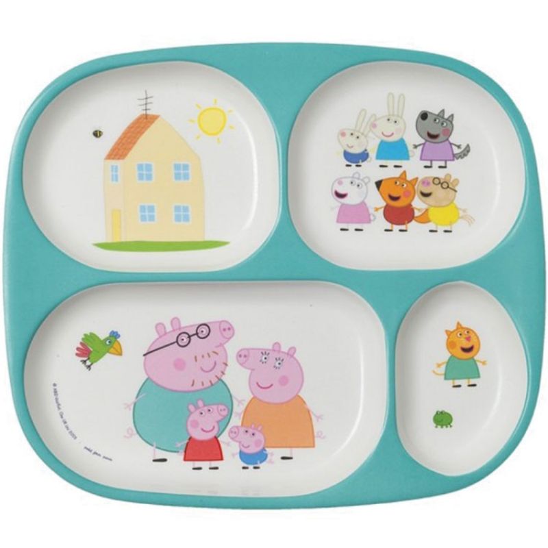 Assiette plateau à compartiments Peppa Pig Petit Jour Paris