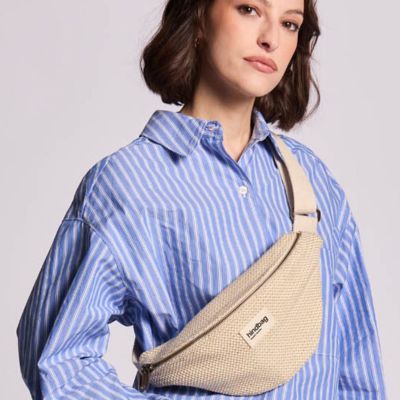 Sac banane Olivia Tressage Ecru