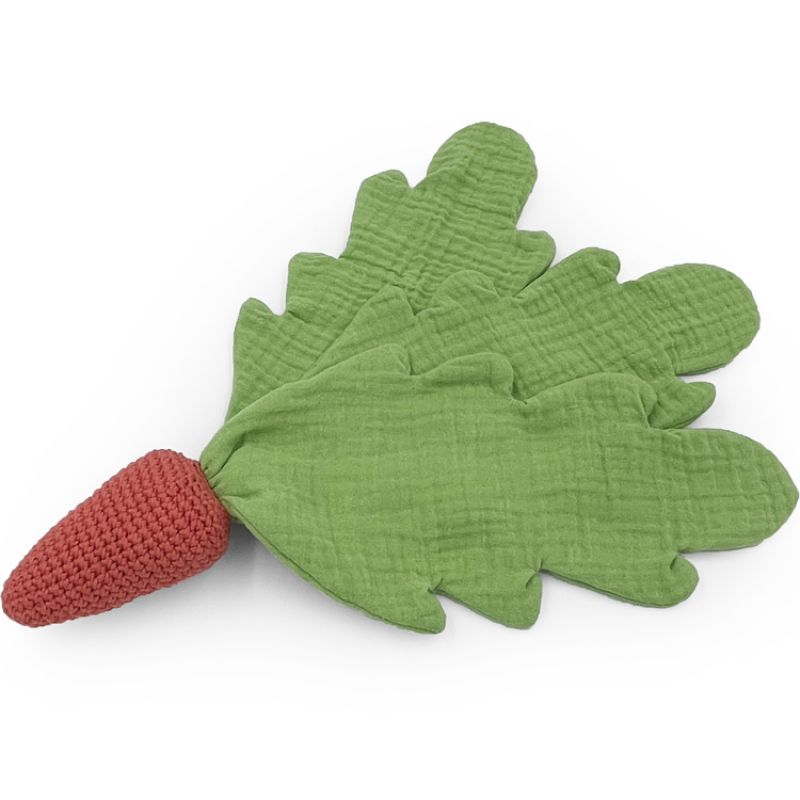 Doudou plat en coton bio carotte MyuM