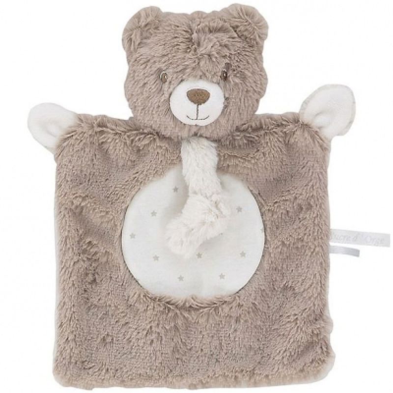 Doudou plat attache sucette Tétinous ours Les naturels (24 cm) Sucre d'orge