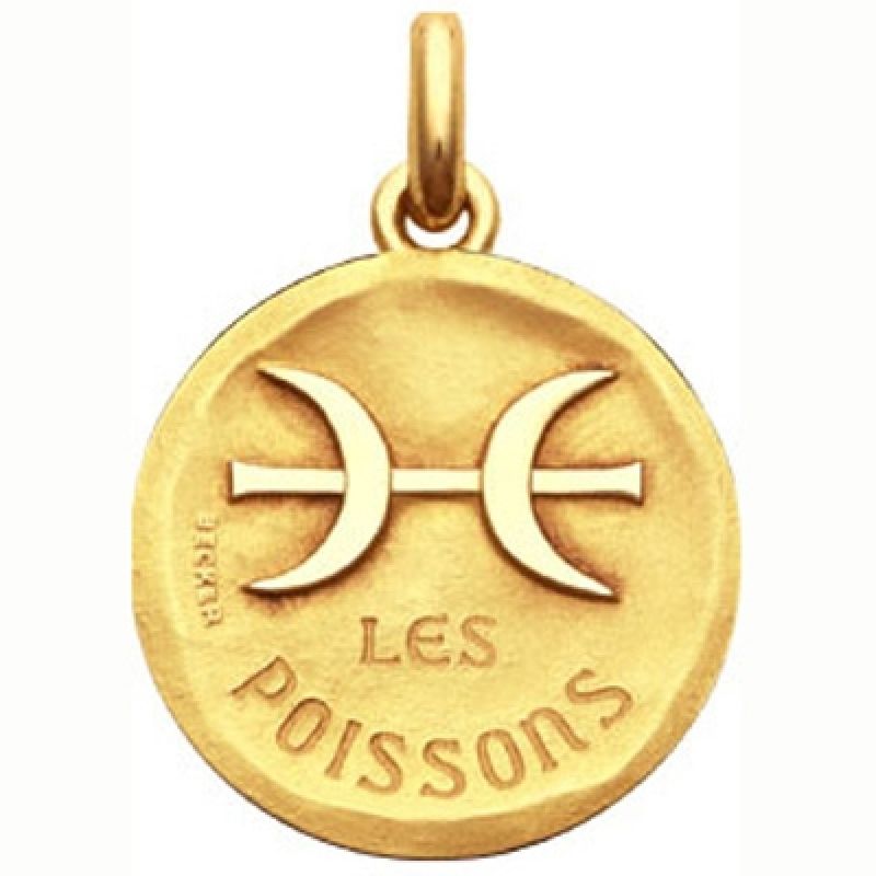 Médaille symbole Poisson (or jaune 750°) Becker