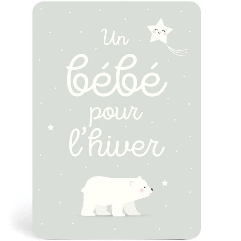 Carte Un bébé pour l'hiver Zü