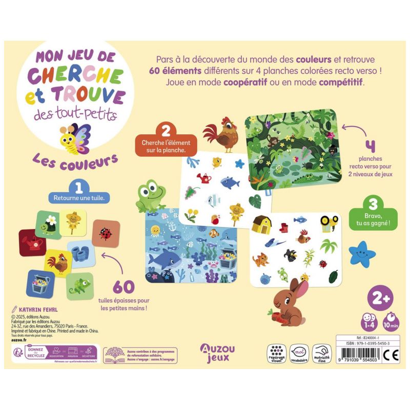 Jeu de société Mon jeu de cherche et trouve des tout-petits Auzou Editions Produit 4