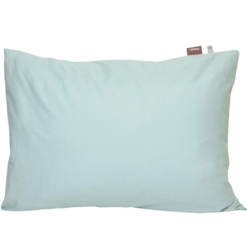 Taie d'oreiller en coton bio bleu céladon (40 x 60 cm) Kadolis