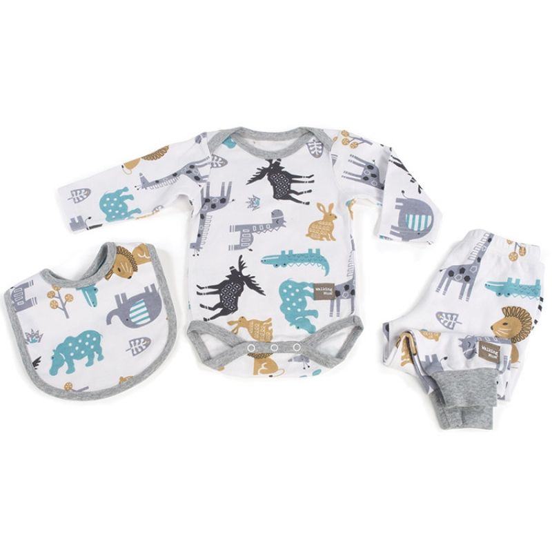 Coffret cadeau naissance 3 pièces Preschool Animaux (3-6 mois) Walking Mum