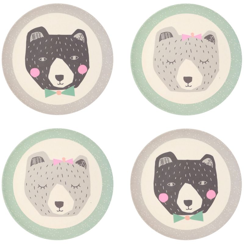 Pack de 4 Assiettes Maman & Papa Ours Love Maé