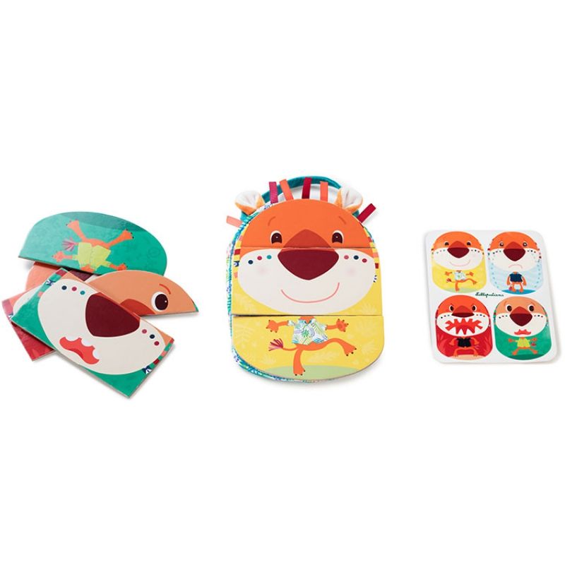 Mon premier puzzle Emotions Jack le lion (4 x 3 pièces) Lilliputiens
