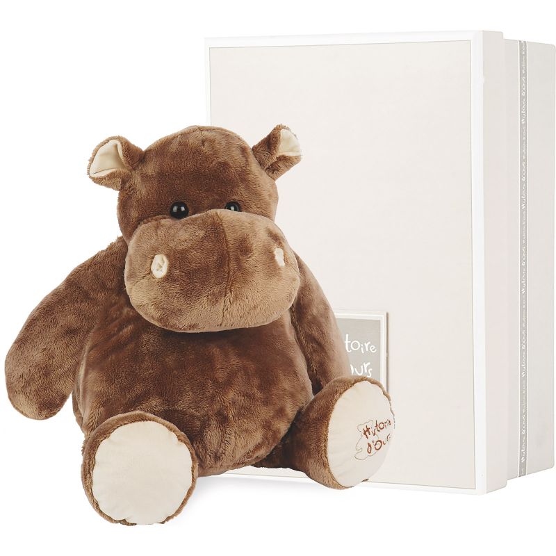 Coffret peluche Hippo assis La savane (14 cm) Histoire d'Ours