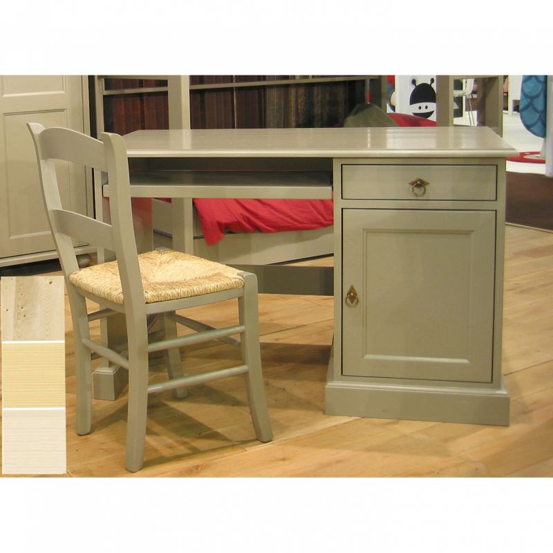 Bureau Eline finition : brut - naturel vernis - blanc pastel Mathy by bols