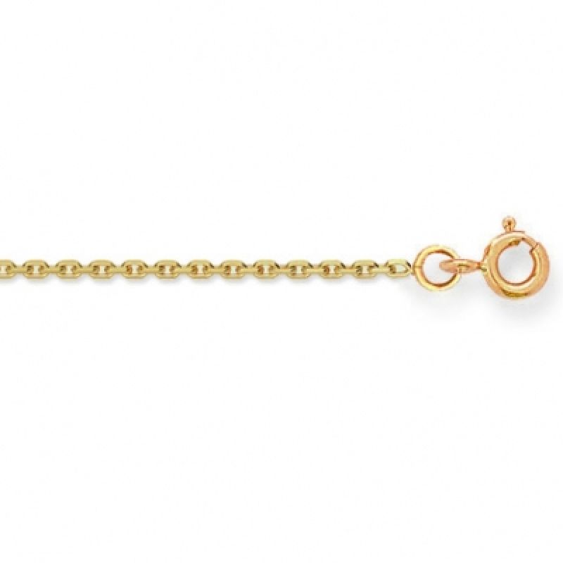 Chaîne maille forçat diamanté 42 cm x 1,2 mm (or jaune 750°) Berceau magique bijoux