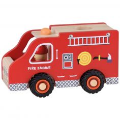 Grand camion de pompier en bois - Reconditionné - Egmont Toys
