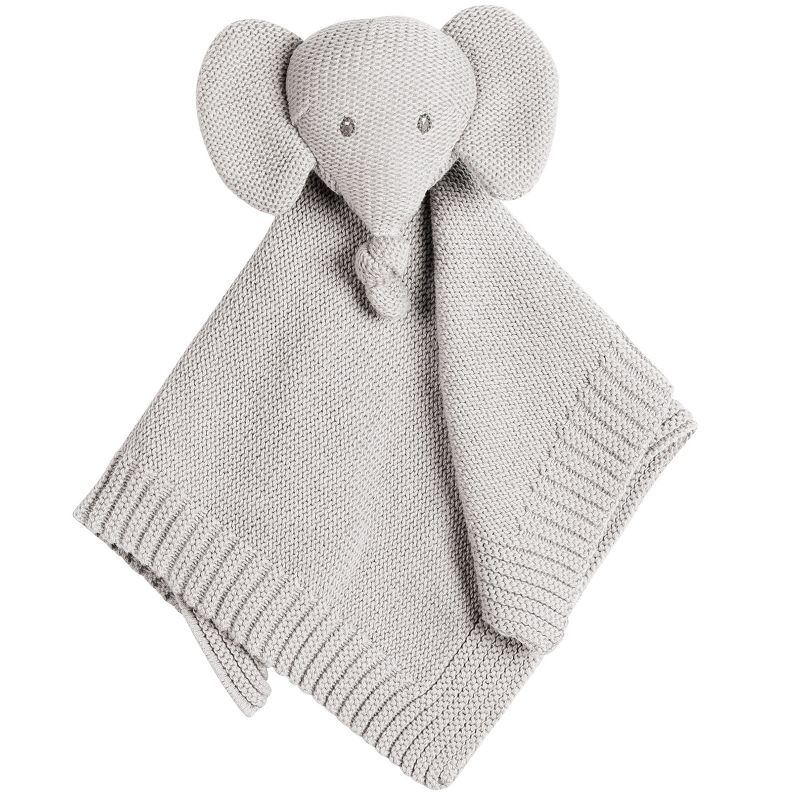 Doudou plat en tricot Tembo l'éléphant gris Nattou