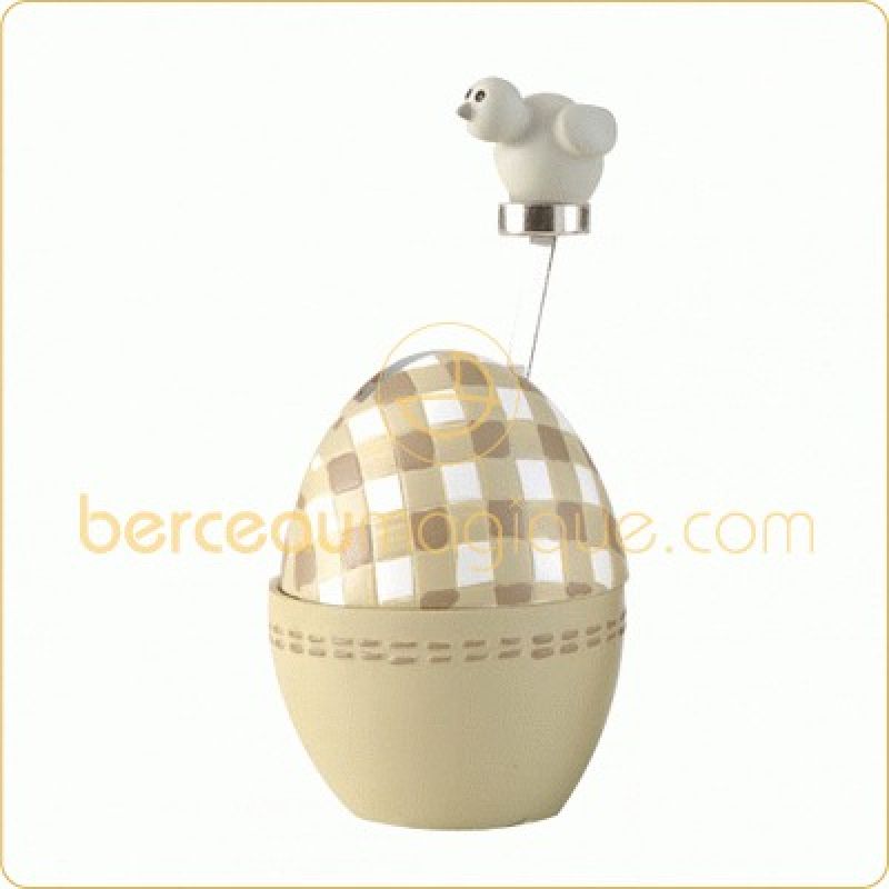 Coquetier en résine beige Amadeus Les Petits