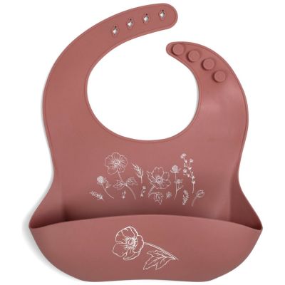 Bavoir silicone imprimé Fleurs d'automne