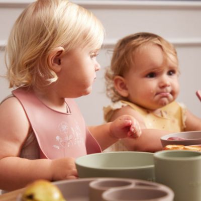 Bavoir silicone imprimé Fleurs d'automne