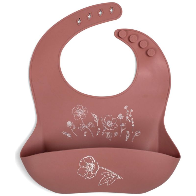 Bavoir silicone imprimé Fleurs d'automne Filibabba Produit 1