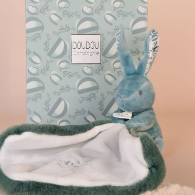 Lapin Doudou vert sauge (10 cm)