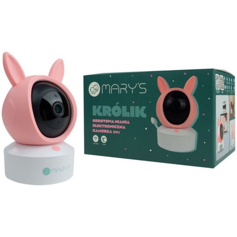 Babyphone vidéo avec caméra 2 en 1 Lapin Rose Mary's Packaging 7