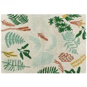 Tapis lavable Botanic Plants sur fond écru (140 x 200 cm)