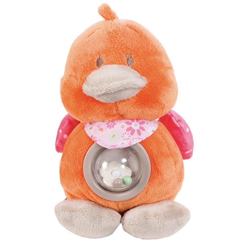 Petite peluche Babette avec hochet (25 cm) Noukie's