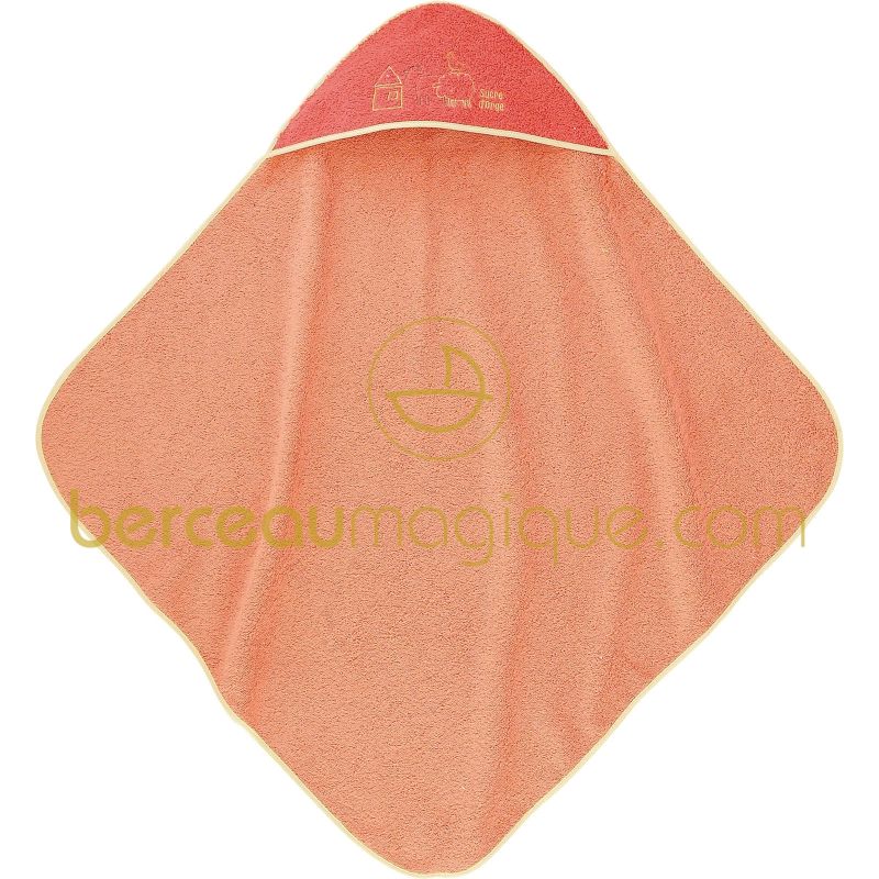 Cape de bain personnalisable Corail, rouge & co Sucre d'orge