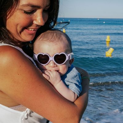 Lunettes de soleil bandeau Baby Coeur Lilas (0-9 mois)