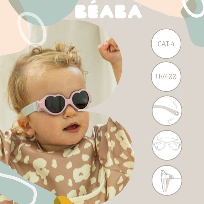 Lunettes de soleil bandeau Baby Coeur Lilas (0-9 mois) Béaba Ambiance 5