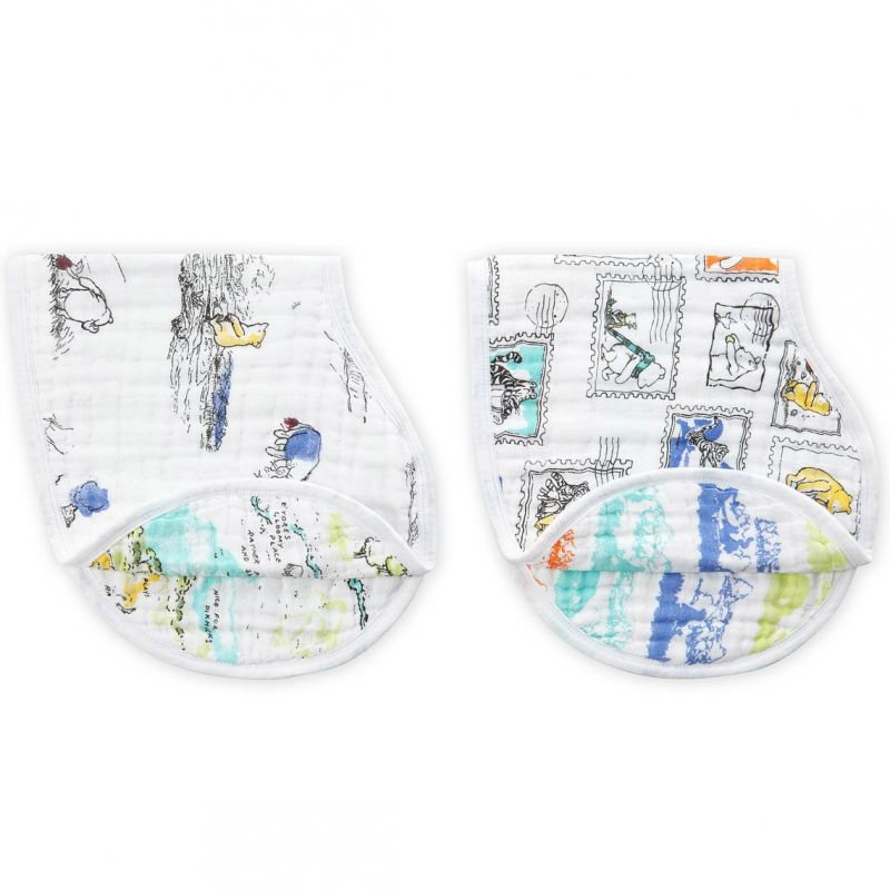 Lot de 2 bavoirs protection d'épaule Winnie l'ourson aden + anais
