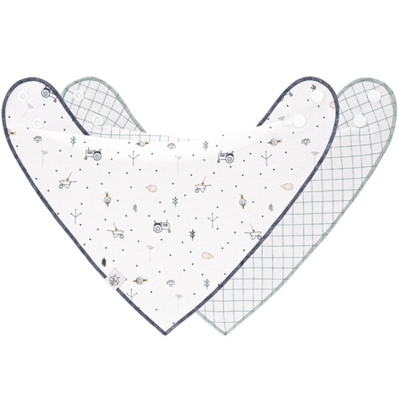 Lot de 2 bavoirs bandanas col bénitier bleu Garden Explorer Lässig