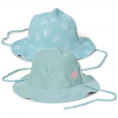 Chapeau réversible anti-UV Ocean Treasures Surf Blue (1-2 ans) - Little Dutch