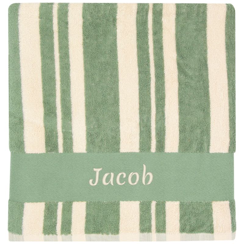 Serviette de plage rayée Thym personnalisable (70 x 140 cm) L'oiseau bateau Produit 3