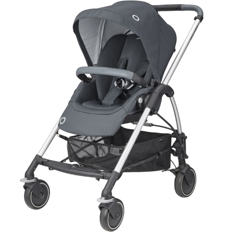 Poussette citadine Mya Essential black Graphite grise Bébé Confort