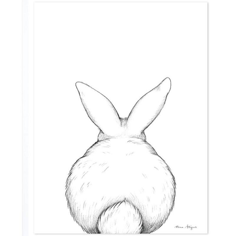 Affiche lapin de dos (30 x 40 cm) Lilipinso Produit 1 grande taille