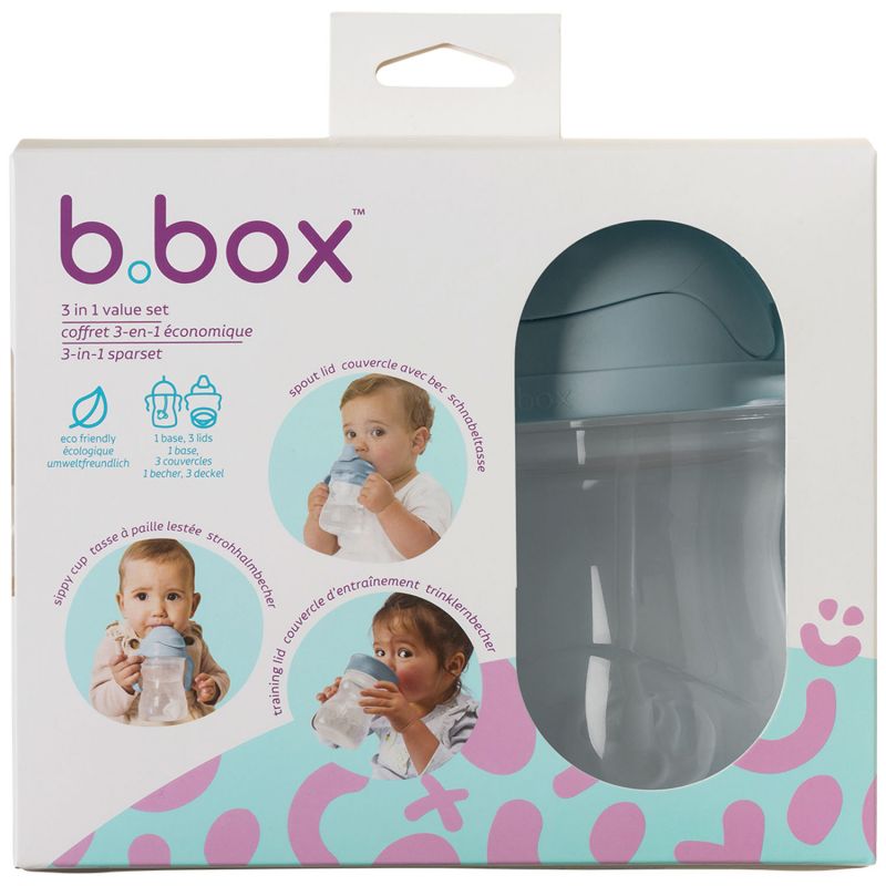 Tasse d'apprentissage évolutive Ocean (3 pièces) B.Box Packaging 9