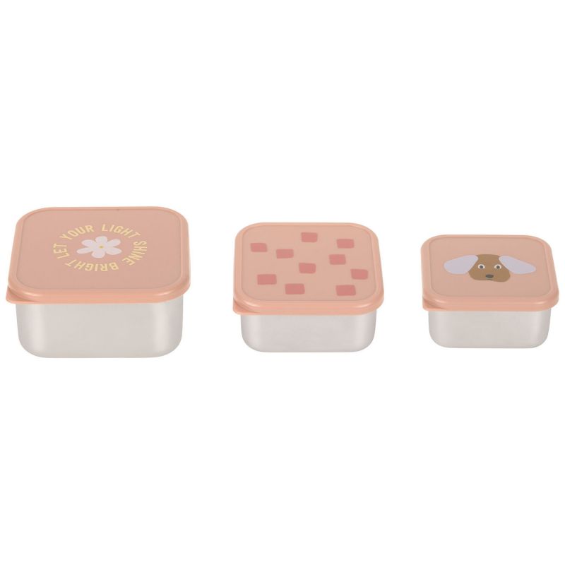 Lot de 3 petites boîtes à goûter inox Pattern Part Lässig Produit 3