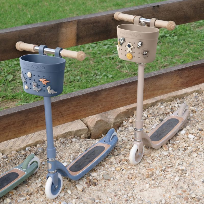 Panier de vélo à personnaliser Pin et Ride Sable Banwood Ambiance 9