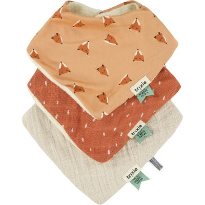 Lot de 3 bavoirs bandanas Fierce Fox  par Trixie